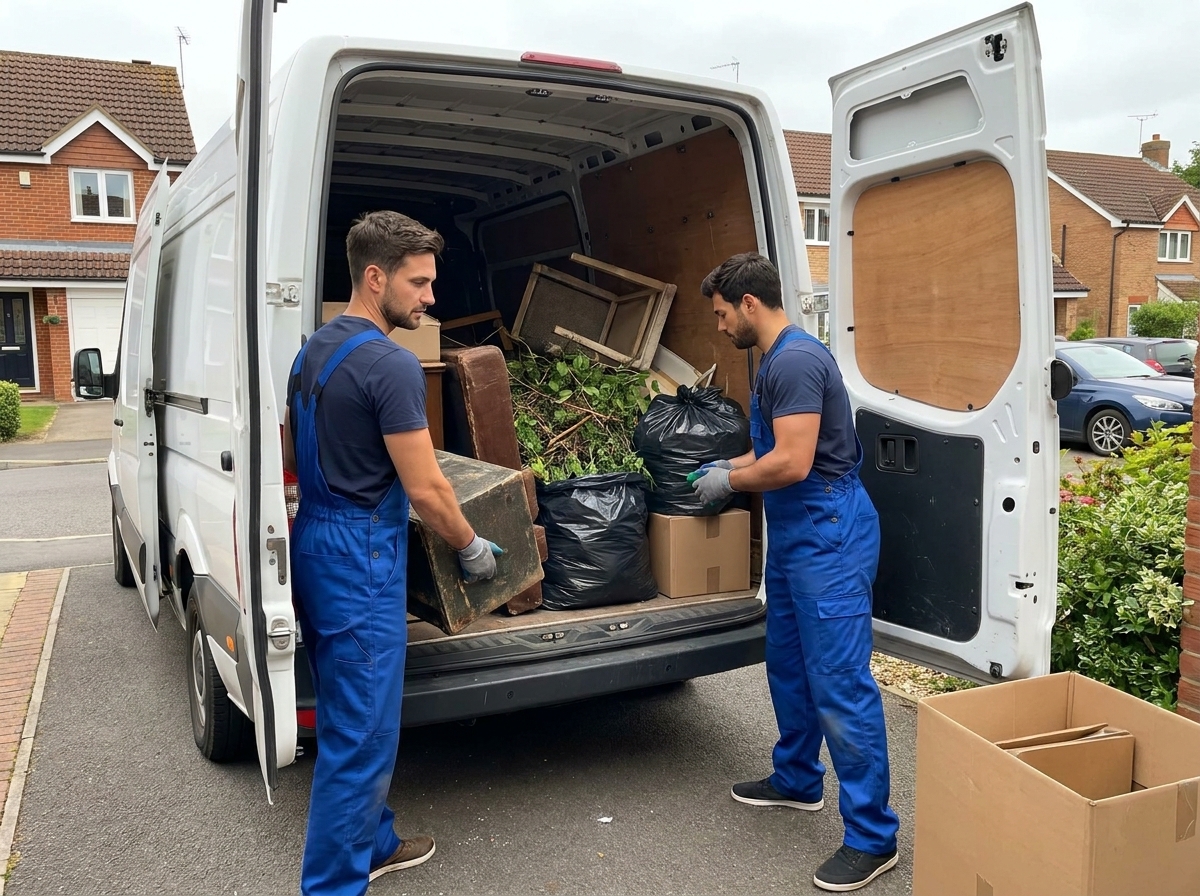 Solent Movers team collecting rubbish in Basingstoke