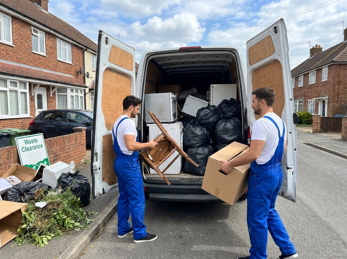 Solent Movers team collecting rubbish in Eastleigh