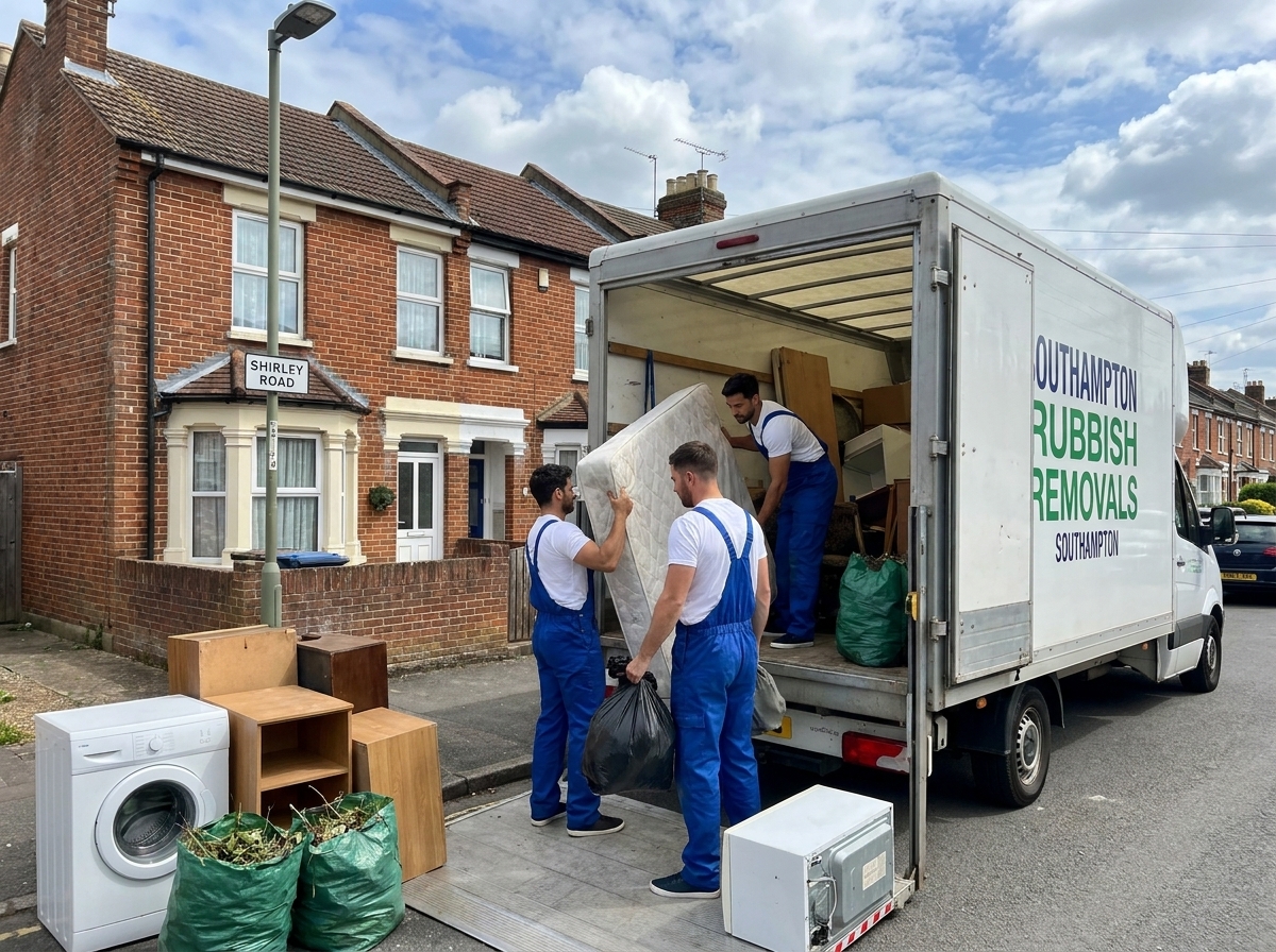 Solent Movers team collecting rubbish in Southampton