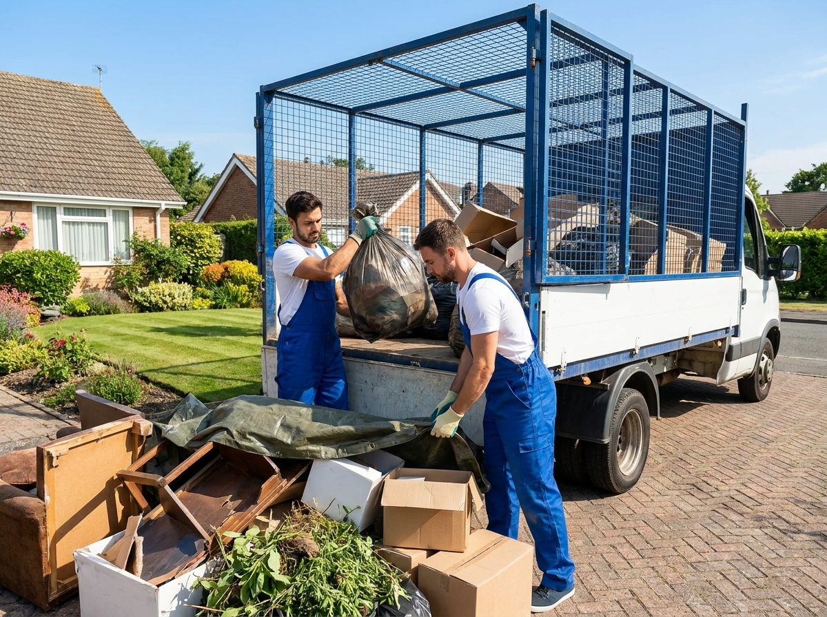 Solent Movers team collecting rubbish in Surrey