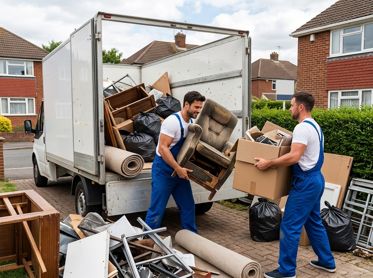 Solent Movers team moving furniture in Eastleigh